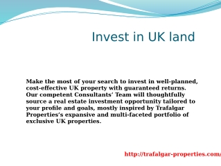 Freehold Land for Sale in London