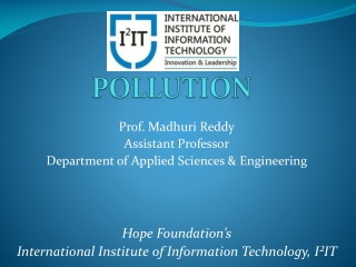 What is Pollution - Department of Applied Science and Engineering