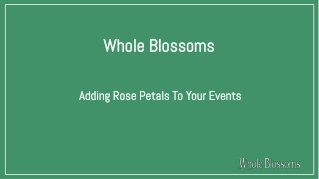 Order Rose Petals for Sale and Add Them to Your Event