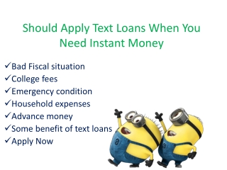 Is It Safe and Good to Apply for a Text Loan Online?