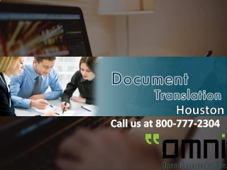 Best Document Translation Houston by Omni Intercommunications