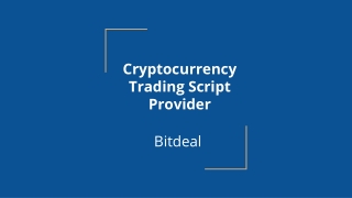 Cryptocurrency Trading Script | Bitdeal