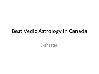 Best Vedic Astrology in Canada