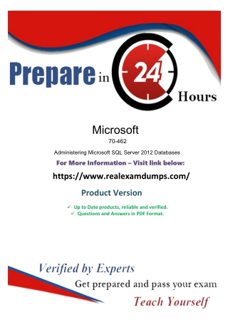 Microsoft 70-462 Exam Best Study Guide - 70-462 Exam Questions Answers