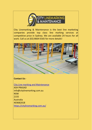 Line Marking Contractors | Line Marking