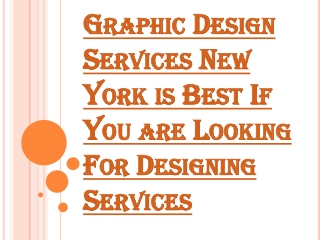 Main Factors For Graphic Design Services New York