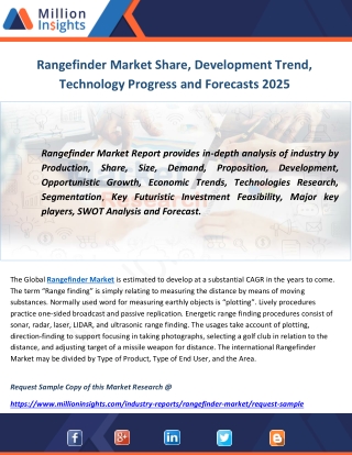 Rangefinder Market Share, Development Trend, Technology Progress and Forecasts 2025