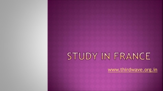 Study in France - Thirdwave Overseas Education