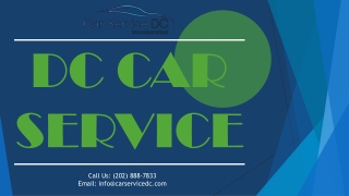 Hire the Best Car Service DC for Your Wedding and Leave Planning to Professionals