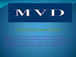 Catch Cheating Spouse Malaysia