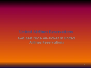 United Airlines Reservations Helpdesk Book Low-Price Flights