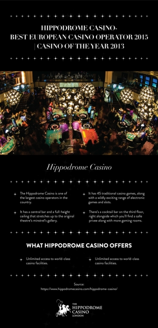 Hippodrome Casino - Best European Casino Operator 2015 | Casino of The Year 2013
