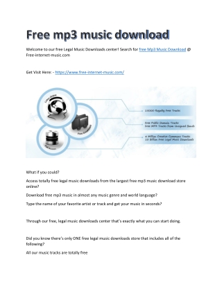 Free mp3 music download