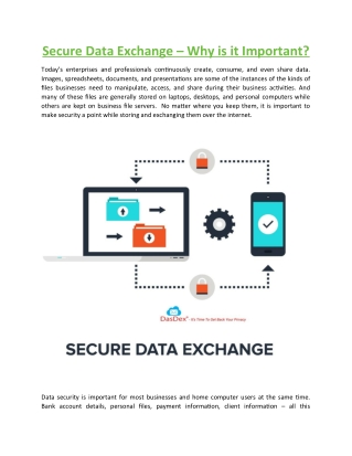 Secure Data Exchange – Why is it Important?