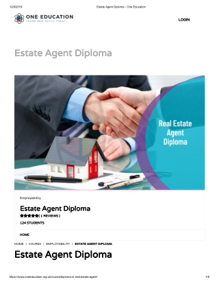 Estate agent diploma - One Education