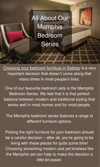 Memphis Bedroom Series are Most Popular Series For Couples
