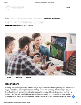 Gaming 5 Course Bundle - Course Gate