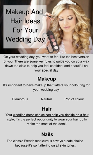 Get Perfect Makeup And Hair Ideas At Your Wedding Day