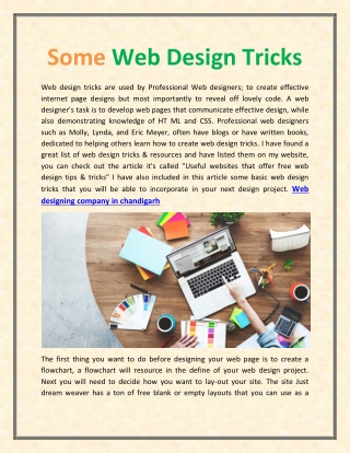 Some web design tricks