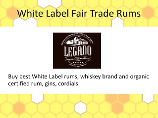 White Label Fair Trade Rums