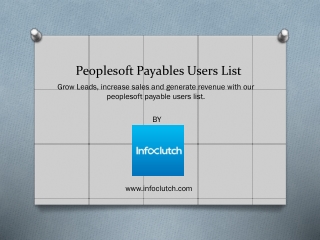 Peoplesoft Payables Users List