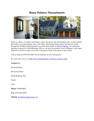 House Painters Massachusetts