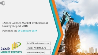 Diesel Genset Market Professional Survey Report 2018