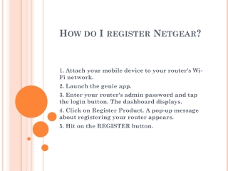How do I register Netgear?