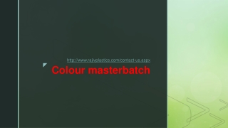 Colour masterbatch