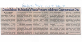 The Doon School And Ashoka’s Youth Venture Celebrate Changemaker Day