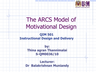 The ARCS Model of Motivational Design