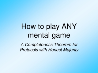 How to play ANY mental game
