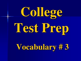 College Test Prep
