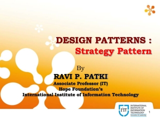 Strategy Pattern - Dept. Of Information Technology