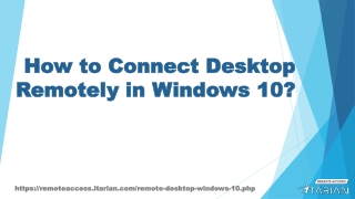 How to Connect Desktop Remotely in Windows 10?