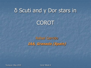 δ Scuti and γ Dor stars in COROT