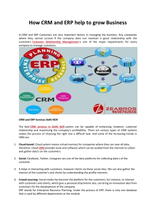 How CRM and ERP can help you grow your business