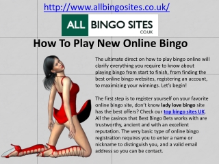 How To Play New Online Bingo