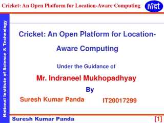 Cricket: An Open Platform for Location-Aware Computing