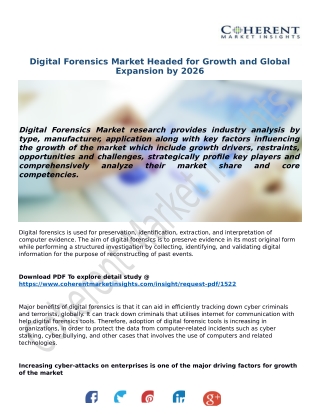 Digital Forensics Market Headed for Growth and Global Expansion by 2026