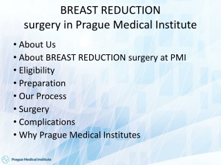 Breast Reduction Surgery: Procedure, Risk and Recovery | Prague Medical Institute