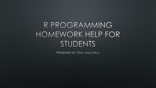 R Programming Homework Help For Students