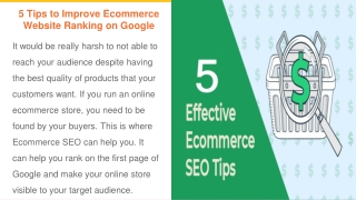 5 Tips to Improve Ecommerce Website Ranking on Google