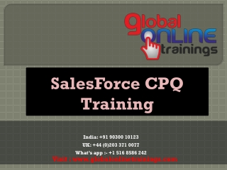 Salesforce CPQ training | Salesforce CPQ admin training certifications