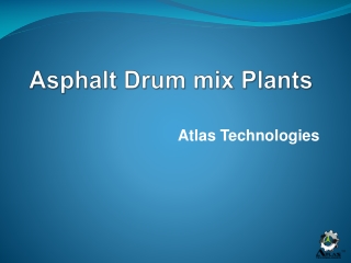 Stationary Asphalt Drum Mix Plant