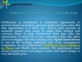 Exhibition Stand Builders in Middle East