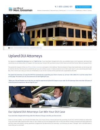 DUI defense lawyers in upland