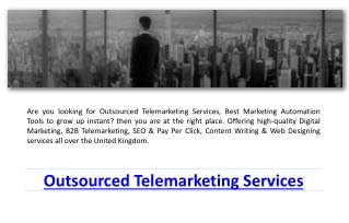Outsourced Telemarketing Services