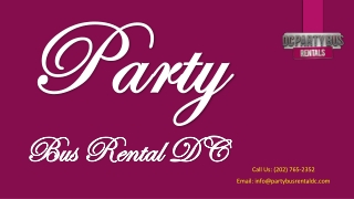 Keep the Party Fun and Affordable with Affordable DC Party Bus Rental Prices