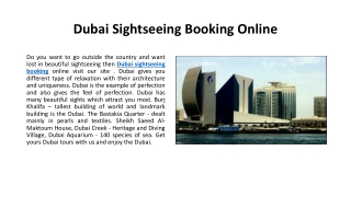 Dubai Sightseeing booking online